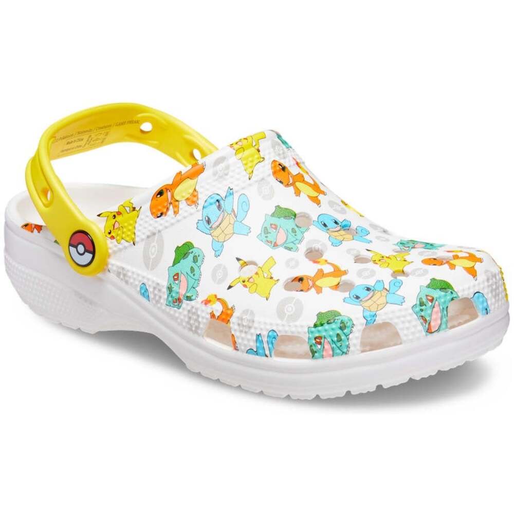 Crocs Classic Pokemon II Clogs Unisex Mens 5 Womens 7 EU 37-38 White Multi NWOT
